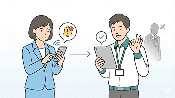 悪質な勧誘を受けた際に運営へ通報する流れと対処法のイメージ図