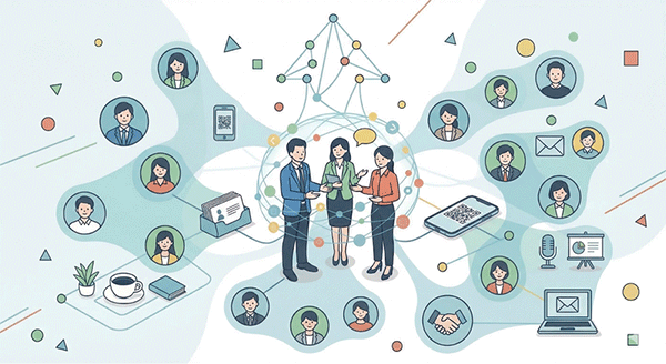 人脈作りイベントで成果を出すための準備をするビジネスパーソン