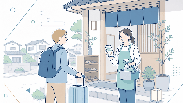 民泊の運営をサポートするスタッフのイメージ