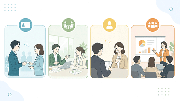 場面別のエレベーターピッチ自己紹介例文